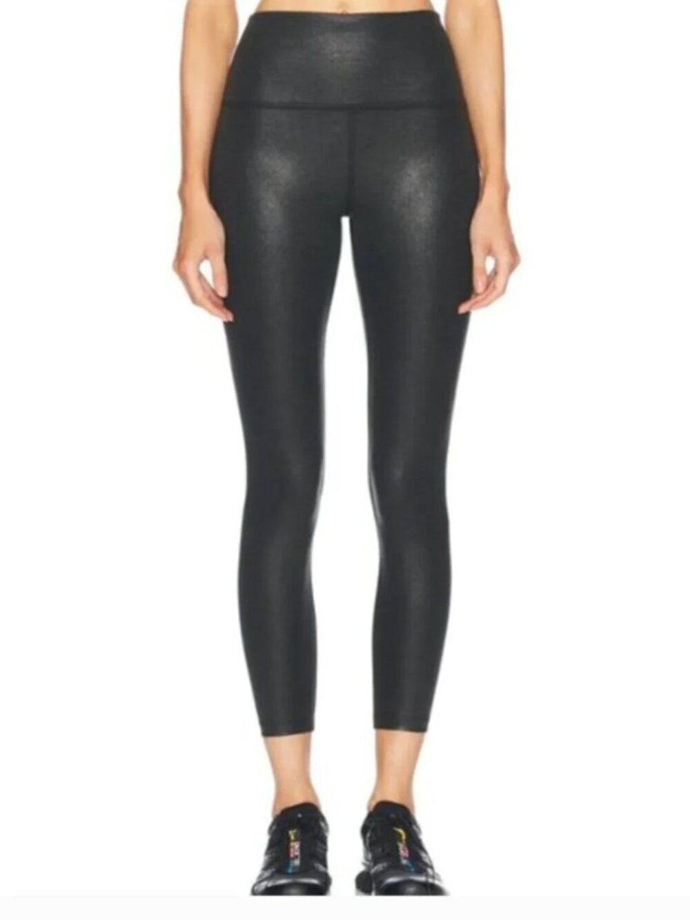 Beyond Yoga Black Matte Shine High Waist Leggings 25" Small $110